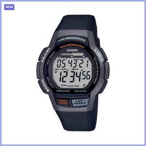 Men's Digital Quartz Watch with 10-Year Battery, Resin Case